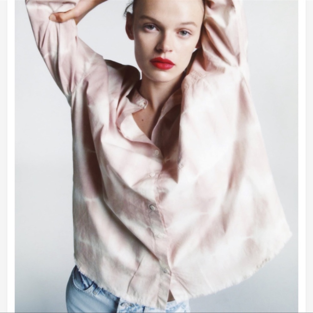 βSOLDβπ₯°π₯°ZARA Tie Bye Button Down Shirtπ₯°π₯° - Picture 2 of 12